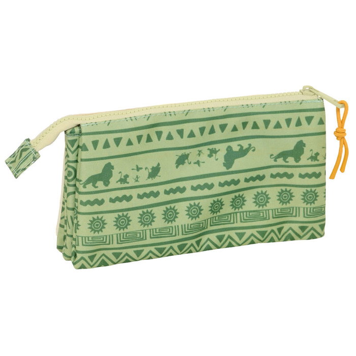 Safta Trousse Fourre-Tout Triple Mufasa Vert Beige Disney