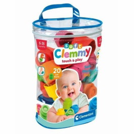 Clementoni Clemmy Baby - Set de construction 20 pièces souples en caoutchouc