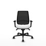 Chaise Alares Synchro 5 positions tissu Blanc Maille Noir Base en nylon noir Accoudoir 1D Sans appui-tête Roulettes 65mm nylon