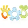 Nuby - Lot de 3 anneaux de dentition sans BPA, pour bébé dès 3 mois, textures stimulantes pour gencives sensibles et premières dents, en silicone doux