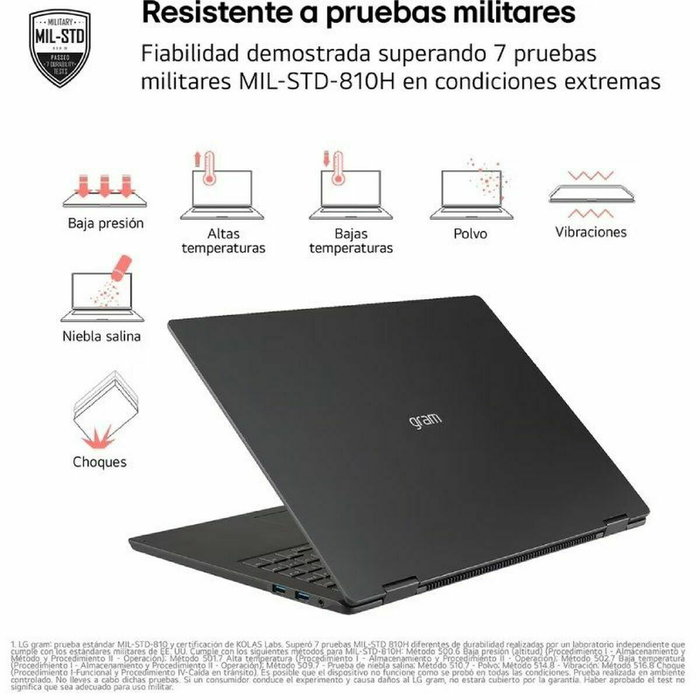 Ordinateur Portable LG 14ZD90T-G.AX78B 14" intel core ultra 7 255H 16 GB RAM 1 TB SSD Espagnol Qwerty