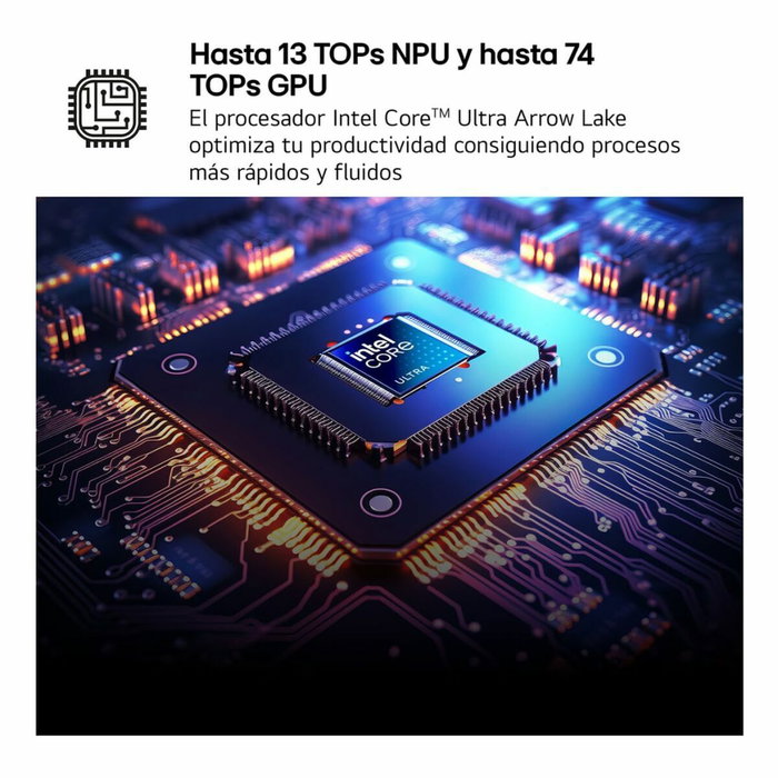 Ordinateur Portable LG 14ZD90T-G.AX78B 14" intel core ultra 7 255H 16 GB RAM 1 TB SSD Espagnol Qwerty