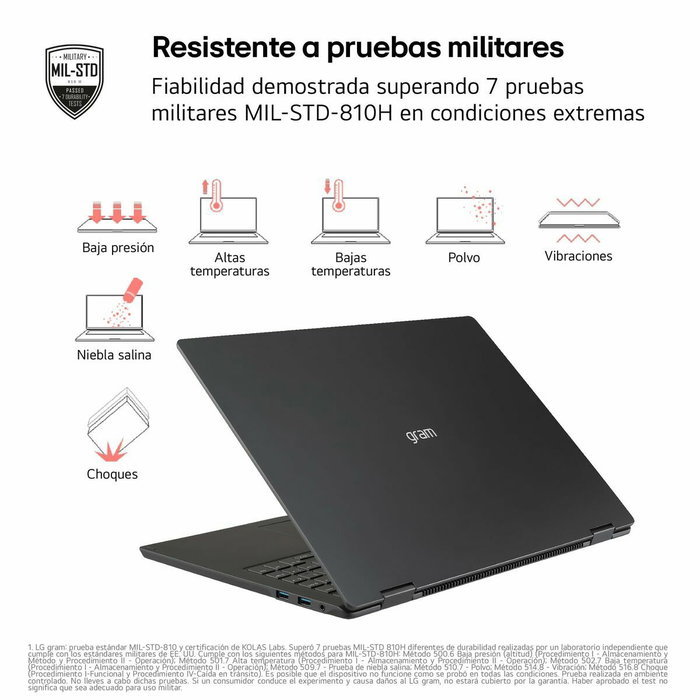 Ordinateur Portable LG 14ZD90T-G.AX78B 14" intel core ultra 7 255H 16 GB RAM 1 TB SSD Espagnol Qwerty