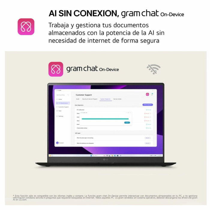 Ordinateur Portable LG 14ZD90T-G.AX78B 14" intel core ultra 7 255H 16 GB RAM 1 TB SSD Espagnol Qwerty