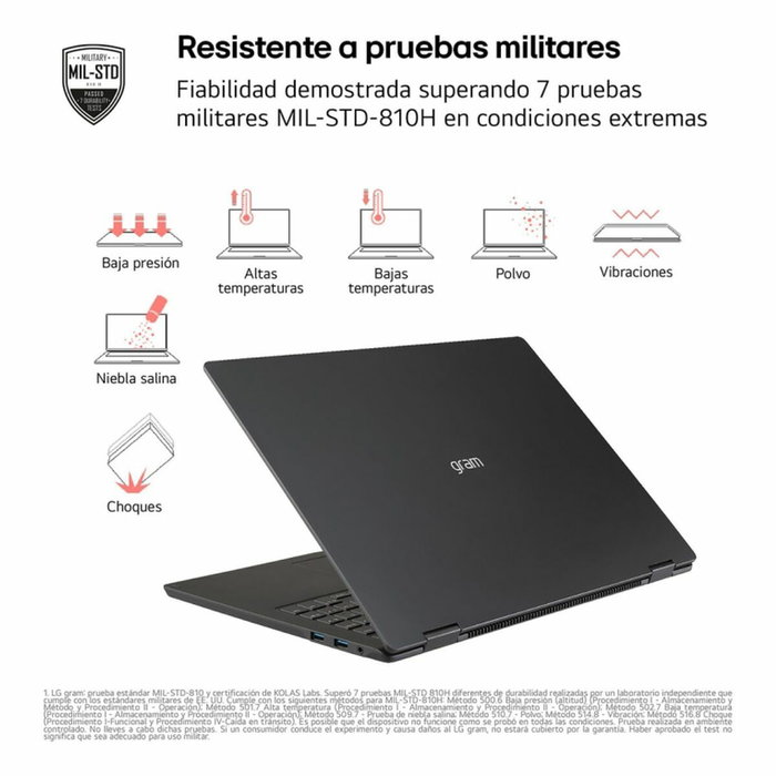 Ordinateur Portable LG 14ZD90T-G.AX78B 14" intel core ultra 7 255H 16 GB RAM 1 TB SSD Espagnol Qwerty