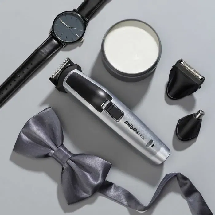 Babyliss Tondeuse Homme Multi-usages 8 en 1 MT726E Titanium Sans Fil 34 mm - Guide de Coupe Ajustable, Rasoir, Tondeuse Nez, Autonomie 60 min Babyliss Tondeuse Homme Multi-usages 8 en 1 MT726E Titanium Sans Fil 34 mm - Guide de Coupe Ajustable, Rasoir, Tondeuse Nez, Autonomie 60 min