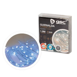 Bambasy Guirlande en fil de fer LED 1,9 m bleu