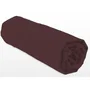 LOVELY HOME Drap-housse 140x190+35 cm Marron chocolat 100% coton LH71593