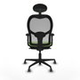 Piqueras y Crespo Chaise de Bureau avec Appui-tête Jorquera Pistache