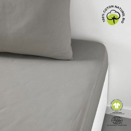 Today Drap housse 180 x 200 cm avec bonnet 30 cm, Coton Bio, Dune