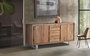 GINER Y COLOMER - Buffet 4 portes en bois d'acacia naturel - 82 x 172 x 45 cm