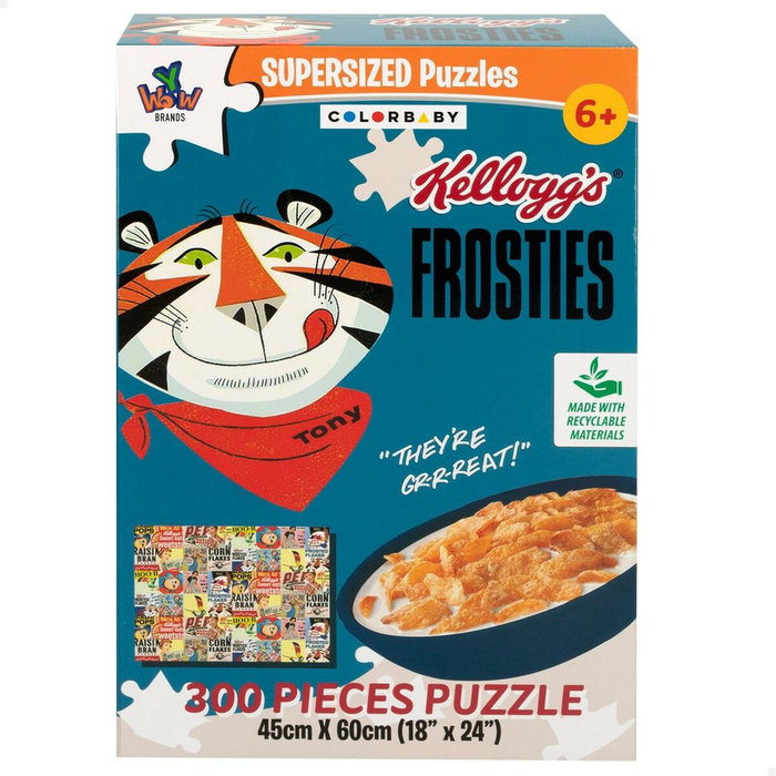 Puzzle Colorbaby Kellogg's Frosties 300 Pièces 6 Unités 60 x 45 x 0,1 cm