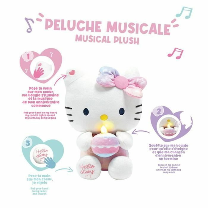 Jemini Hello Kitty Peluche Interactive Anniversaire +/- 26 cm