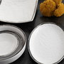 Quid Assiette plate Quid Select Filo Carrée Blanc Noir 19 x 19 x 4,5 cm (12 Unités)