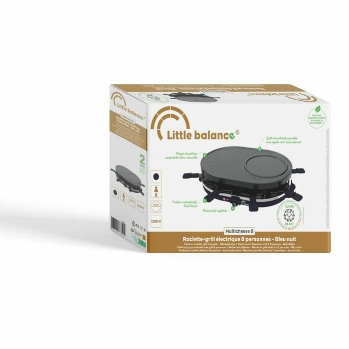 Little Balance Multi Cheese 3-en-1 Appareil à raclette, grill et crêpière, Bleu nuit Little Balance Multi Cheese 3-en-1 Appareil à raclette, grill et crêpière, Bleu nuit