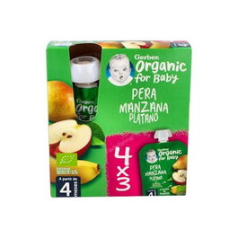 GERBER Purée en Sachet Poire, Pomme et Banane 90g