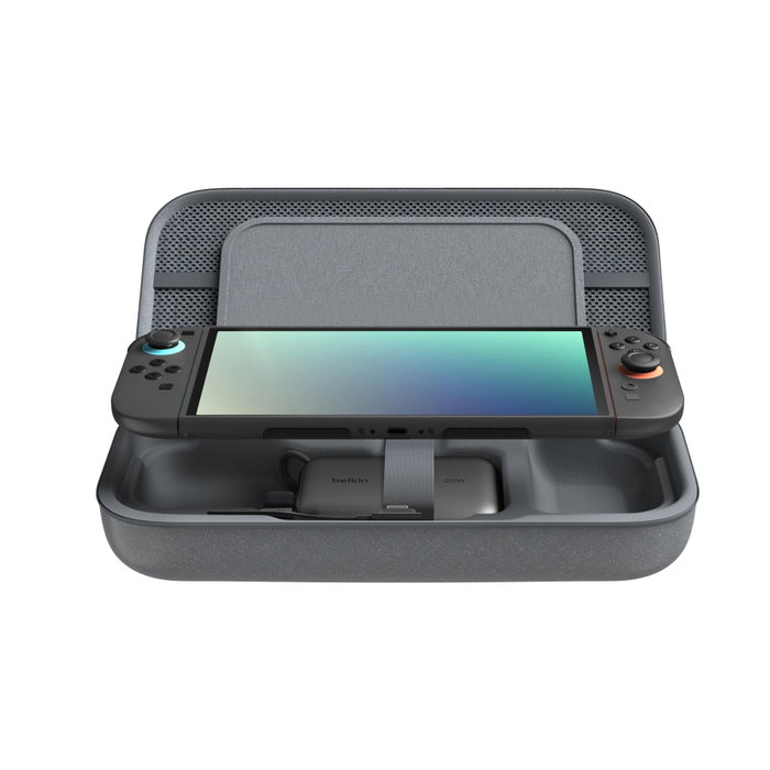 Belkin Pochette de rangement avec batterie externe - Nintendo Switch 2 - Anthracite