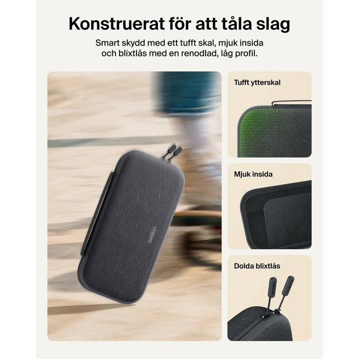 Belkin Pochette de rangement avec batterie externe - Anthracite - Nintendo Switch 2