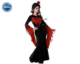 Déguisement Vampiresse Classique avec Robe Noire pour Femme M-L