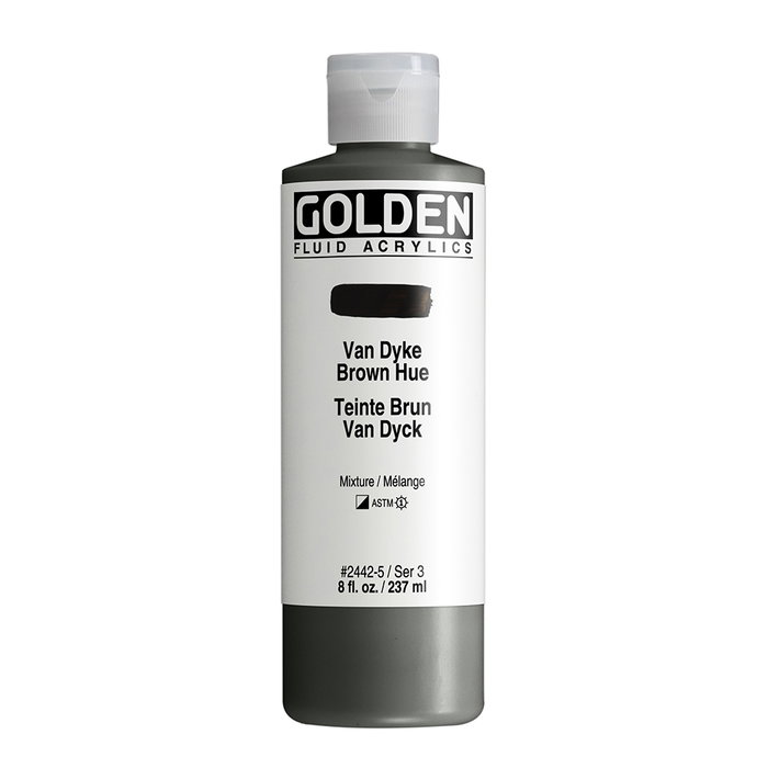 Golden Peinture Acrylique Fluide Marron De Vandyke 237 ml Golden Peinture Acrylique Fluide Marron De Vandyke 237 ml
