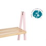 BERILO Étagère Escaler 3 Étagères Bambou Rose