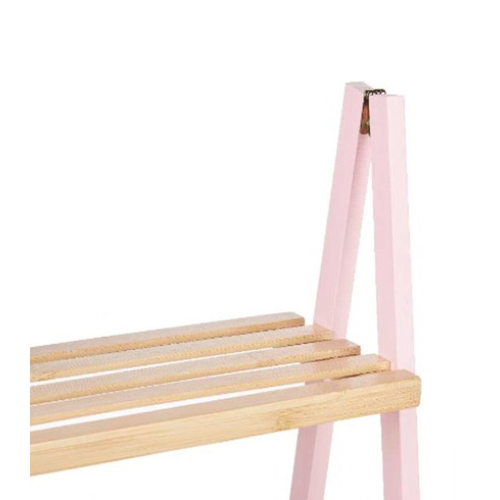 BERILO Étagère Escaler 3 Étagères Bambou Rose