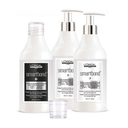 L'Oréal Professionnel Coffret SmartBond - 3 Flacons: 1x Step 1 Additif pour Coloration 500 ml + 2x Prétraitement Pré-Shampooing 500 ml - Kit Soin Cheveux Colorés