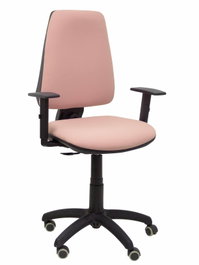 PIQUERAS Y CRESPO Chaise de bureau Elche CP Bali Rose pâle, Accoudoir 1D, Roulettes moquette