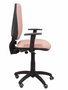Chaise Elche Contact permament de base Tissu Rose pâle Structure polyamide noire Accoudoir 1D Sans appui-tête Roulettes pour moquette