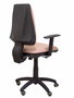 Chaise Elche Contact permament de base Tissu Rose pâle Structure polyamide noire Accoudoir 1D Sans appui-tête Roulettes pour moquette