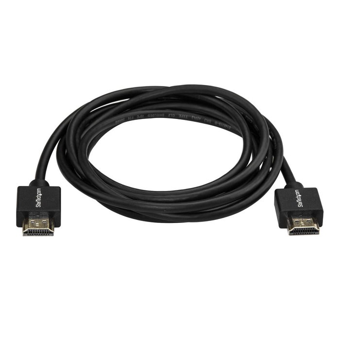 Startechcom HDMM2MLP Câble HDMI 2.0 Haute Vitesse 4K 60Hz HDR10 avec Ethernet 2 m Mâle-Mâle