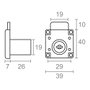 Edm Serrure pour meuble CM01 en zamak, chrome brillant