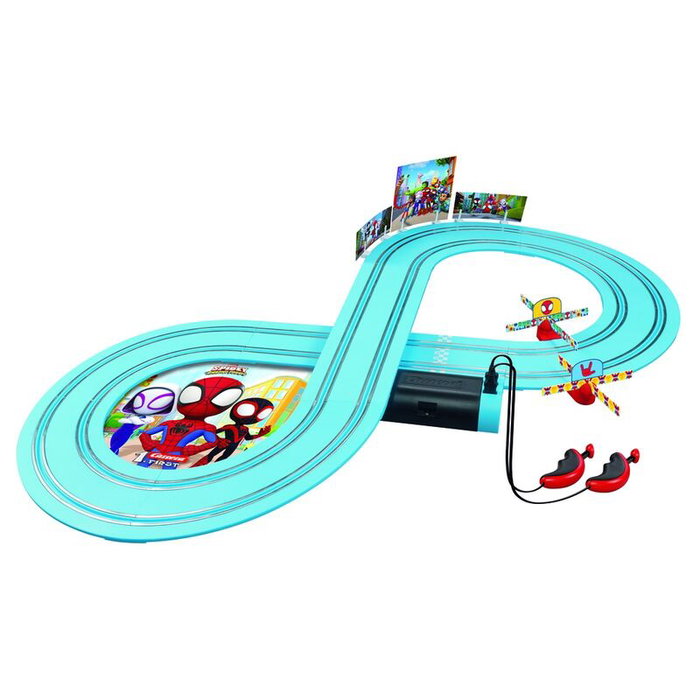 Carrera First Spidey It's Spidey Time! Circuit de course avec voitures Spidey et Spin
