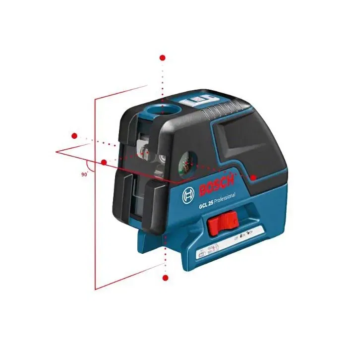 Bosch Niveau Laser GCL 25 Professional - Niveau Laser Rotatif Sans Fil - Précision 2 mm - Compact et Robuste (IP 54) - Outil de Mise à Niveau et de Report