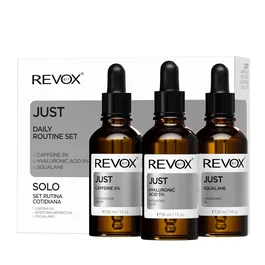 Revox B77 Daily Routine Set avec Squalane, Caféine 5% et Acide Hyaluronique 5%