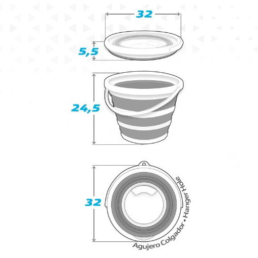 Seau Aktive 10 L 6 Unités