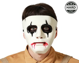 Masque blanc d'assassin téméraire pour Halloween adulte