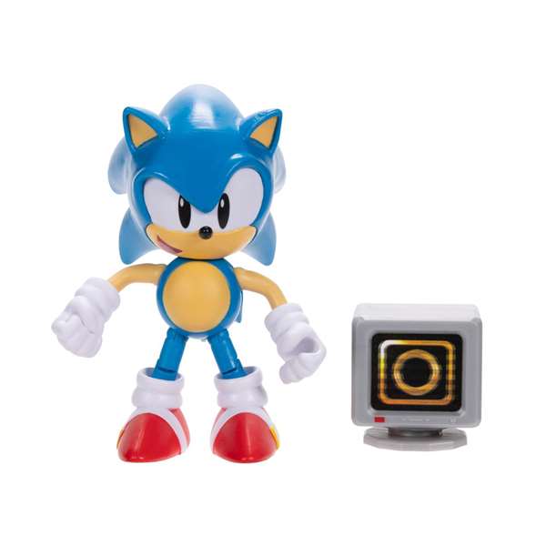 Jakks Pacific Figurine Sonic articulée 10 cm - Personnages assortis : Classic Sonic, Neo Metal Sonic, Rouge the Bat, Silver - Figurine PVC