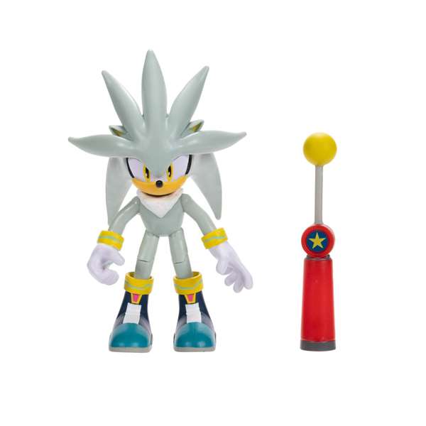 Jakks Pacific Figurine Sonic articulée 10 cm - Personnages assortis : Classic Sonic, Neo Metal Sonic, Rouge the Bat, Silver - Figurine PVC