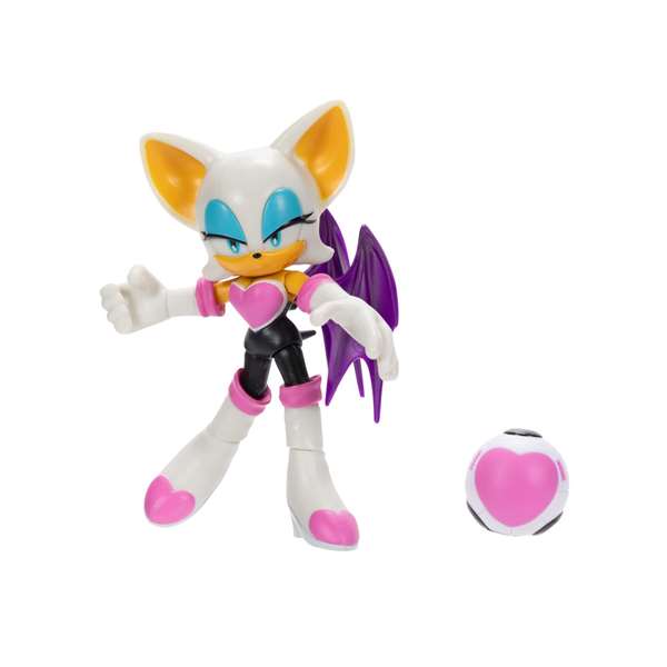 Jakks Pacific Figurine Sonic articulée 10 cm - Personnages assortis : Classic Sonic, Neo Metal Sonic, Rouge the Bat, Silver - Figurine PVC