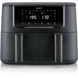 Severin FR2463 Friteuse à Air Double Cuve 8L Noir