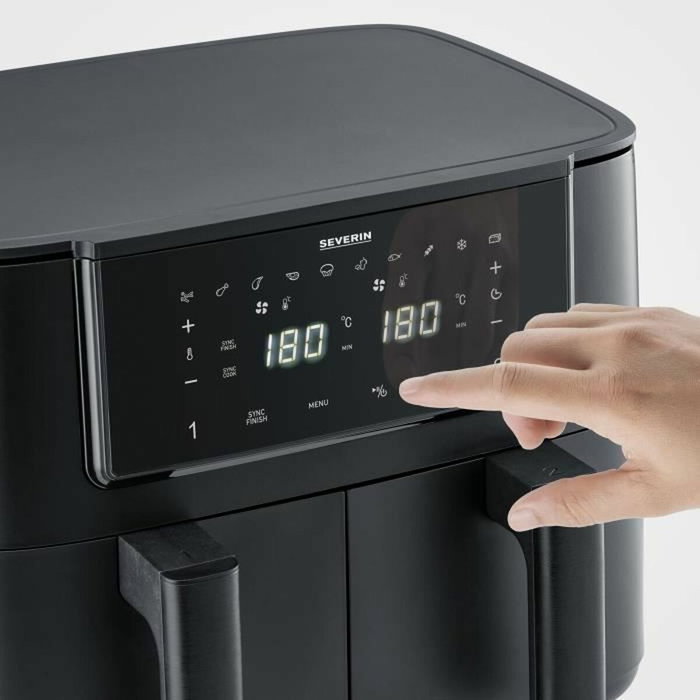 Severin FR2463 Friteuse à Air Double Cuve 8L Noir Severin FR2463 Friteuse à Air Double Cuve 8L Noir
