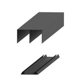 HERRAJES ALK Sp10/16 Glissières Supérieure et Inférieure Lugano pour Portes Coulissantes, 2/3M, Finitions Noir, Blanc Mate, Argent Mate