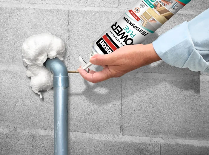 Rubson - Lot de 2 aérosols de mousse expansive polyuréthane Power Pure, 21 L, adhérence multi-supports, isolant thermique et acoustique, ponçable et peinture