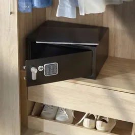 Yale - Coffre-fort électronique YLV/200/DB2, sécurité documents et portable, 24L (20x43x35cm), serrure programmable 3-8 chiffres, verrouillage de sécurité