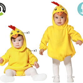Déguisement Bébé Poulet Unisex 24 Mois - Costume Carnaval Animaux Jaune avec Body et Capuche en Polyester 2023