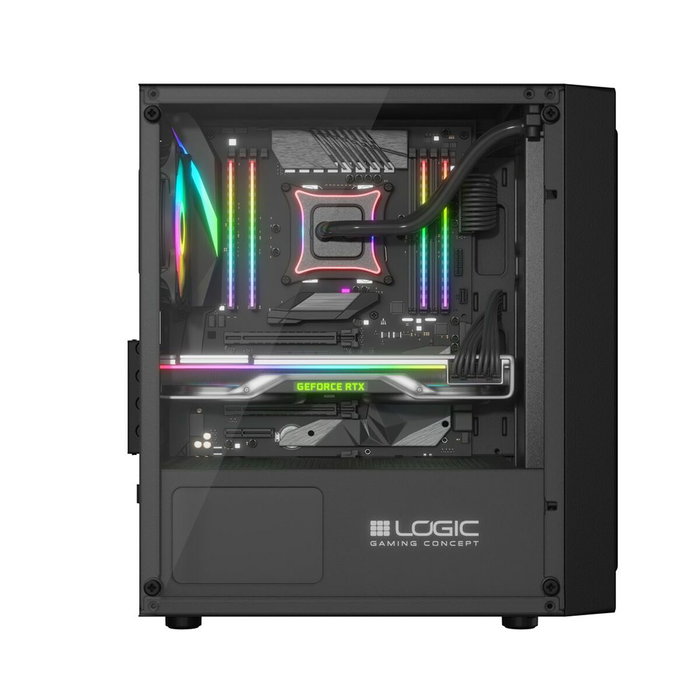 Boîtier ATX semi-tour Logic ATOS ARGB Noir Boîtier ATX semi-tour Logic ATOS ARGB Noir