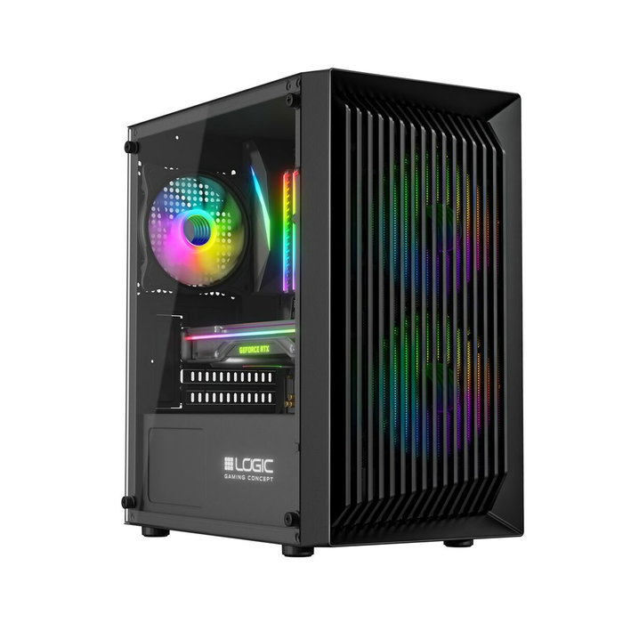 Boîtier ATX semi-tour Logic ATOS ARGB Noir Boîtier ATX semi-tour Logic ATOS ARGB Noir