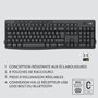 Logitech MK370 - Combo clavier et souris sans fil pour entreprise, clavier résistant aux éclaboussures et souris silencieuse avec connectivité USB/BT