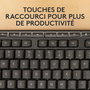 Logitech MK370 - Combo clavier et souris sans fil pour entreprise, clavier résistant aux éclaboussures et souris silencieuse avec connectivité USB/BT